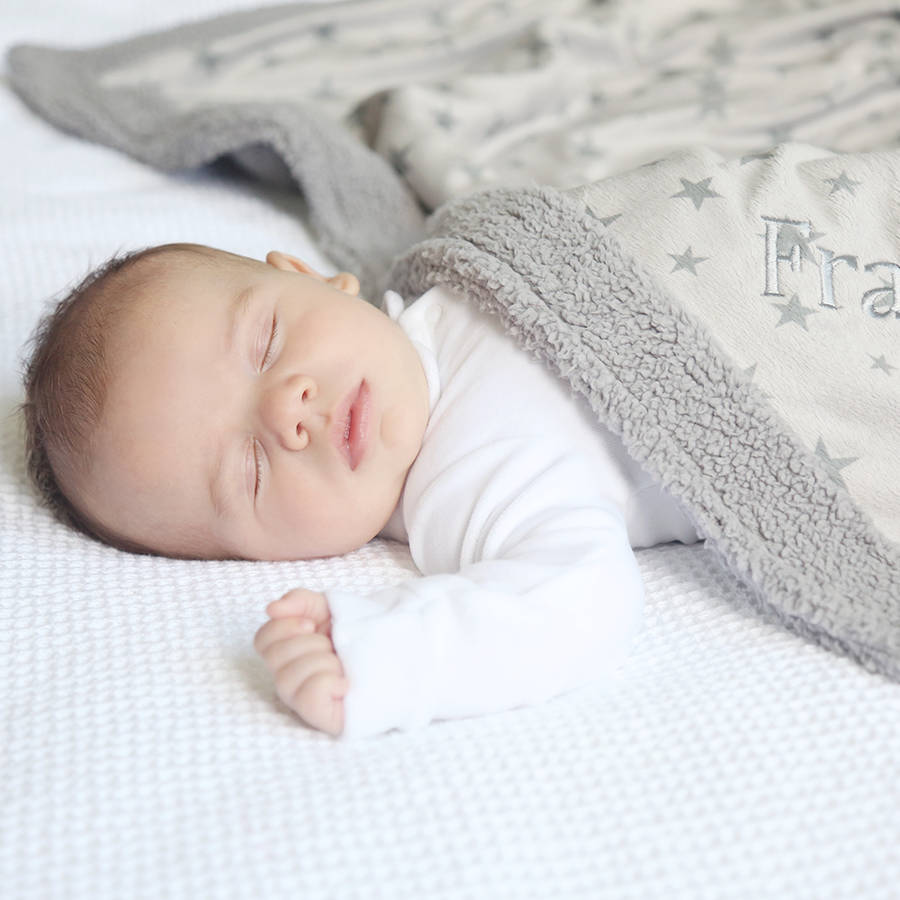 personalised grey fleece blanket by marquis & dawe ...