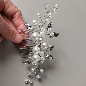 Pearl And Crystal Bridal Hair Comb, 10 of 12