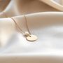 Jessie Personalised Initial Disc And Pearl Necklace, thumbnail 5 of 9