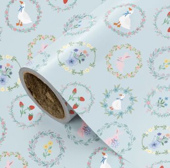 Spring Blue Easter Gift Wrap Roll, 2 of 4