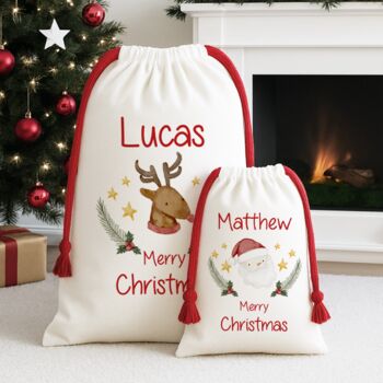 Santa Or Reindeer Christmas Sack, 4 of 5