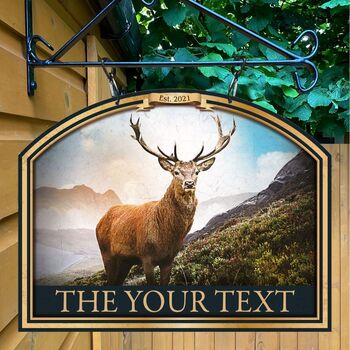 Stag Inn Personalised Pub Sign/Bar Sign/Man Cave, 3 of 8
