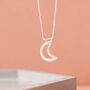 Sterling Silver Moon Necklace, thumbnail 1 of 6