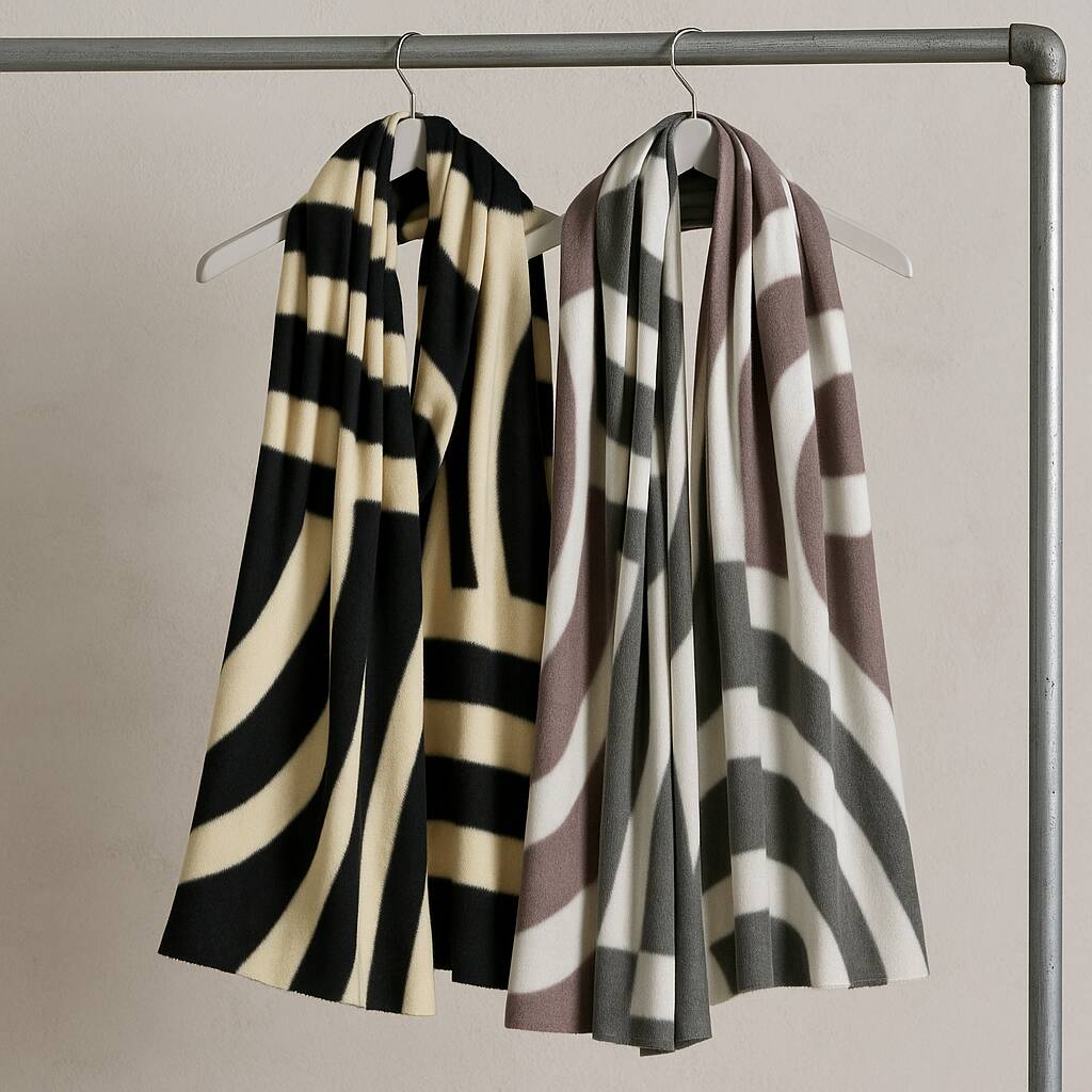 Art Deco Print Wool Blend Scarf, 1 of 5