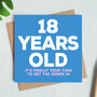 18 Years Old Birthday Card, thumbnail 1 of 2