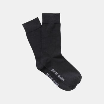 Men's Three Pair 'Black' Bamboo Sock Gift Box, 3 of 3