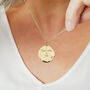 Organic Personalised Disc Necklace With White Sapphire, thumbnail 1 of 8