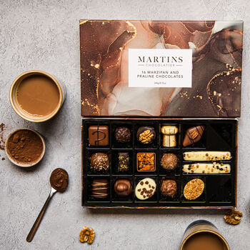 Marzipan And Praline Chocolate Collection 16 Box, 2 of 5