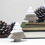Set Of Three Concrete Christmas Tree Decorations, thumbnail 2 of 4