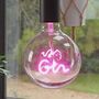 Gin Text Light Bulb And Table Lamp, thumbnail 5 of 6
