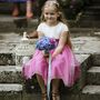 Lace Flower Girl With Choice Of Colour Skirt, thumbnail 2 of 7