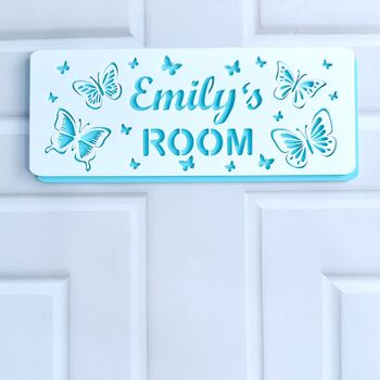 Personalised Butterfly Children's Door Sign, 3 of 11