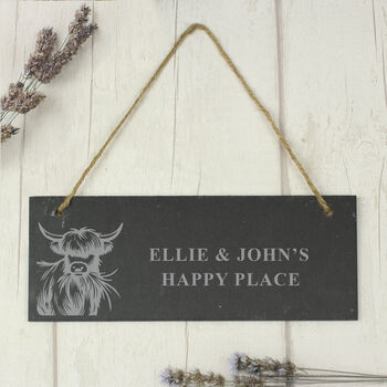 Personalised Highland Cow Sign, 3 of 3