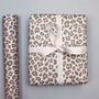 Birthday Gift Wrap Female Pink Leopard Print, thumbnail 2 of 2