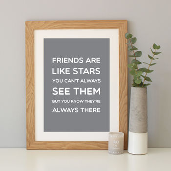 'Friends Are Like Stars' Quote Print, 11 of 12