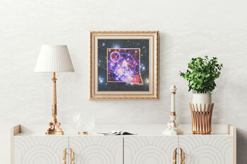Surreal Trippy Outerspace Retro Square Art Print, 5 of 6
