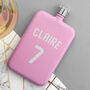 Personalised Pink Slimline Football Shirt Hip Flask, thumbnail 1 of 5