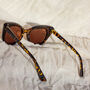 Exaggerated Front Lens Cat Eye Sunglasses In Tortoise Shell, thumbnail 2 of 3