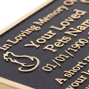 Personalised Brass Dog Or Cat Memorial Gift Plaque, 4 of 4