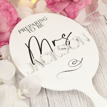 Bride To Be Bridal Prep Hand Held Mirror, 2 of 6