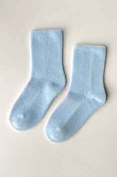 Celeste Blue Cloud Socks, 2 of 4