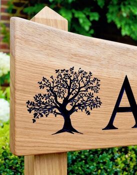 Premium Natural Edge Free Standing House Sign, 3 of 4