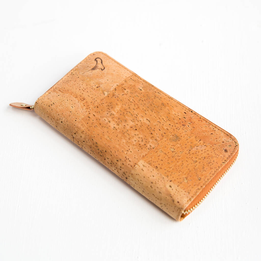 Women’s Zip Around Cork Purse By Yum Farm
