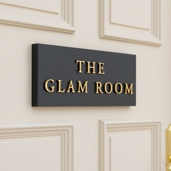 Personalised House Sign With Raised Gold Lettering, 3 of 9