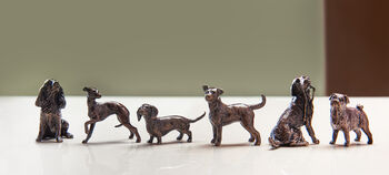 Miniature Bronze Whippet Sculpture 8th Anniversary Gift, 2 of 11