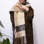 Personalised Chunky Knit Neutral Colour Blanket Scarf, thumbnail 2 of 12