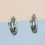 Sterling Silver Celestial Huggie Hoop Earrings, thumbnail 1 of 7