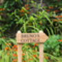 Wooden Engraved Directional Driveway Sign Pointing, thumbnail 9 of 12