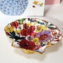 Floral Artist Shell Trinket Dish Bowl: Winter Bouquet, thumbnail 2 of 5