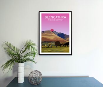 Blencathra Lake District Landscape Art Print, 4 of 4