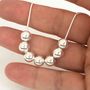 70th Birthday Handmade Silver Bead Necklace, thumbnail 3 of 6