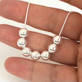 70th Birthday Handmade Silver Bead Necklace, 3 of 6