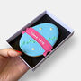 Vegan Personalised Floral Easter Egg Iced Biscuit Letterbox Gift, thumbnail 4 of 12