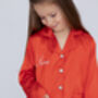 Personalised Girl's Luxury Red Christmas Silky Satin Pyjamas, thumbnail 7 of 12