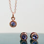Tanzanite 18kt Gold December Birthstone Stud Earrings, thumbnail 6 of 7