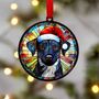 Patterdale In Santa Hat Suncatcher Decoration, thumbnail 1 of 6