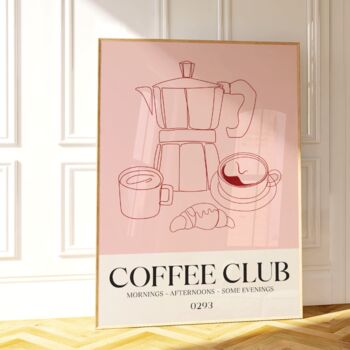 Coffee Club Print Gift For Coffee Lovers, 3 of 7