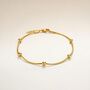 Brass Beaded Round Ball Payal Anklet, thumbnail 1 of 8