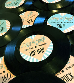 Vinyl Record Wedding Table Numbers / Names, 12 of 12
