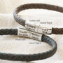 Men's Personalised Engraved Antiqued Leather Bracelet, thumbnail 10 of 11