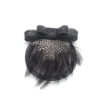 Black Spotted Cocktail Hat 'Ebony', 2 of 5
