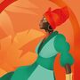 Woman In Green Illustrated Art Print, thumbnail 6 of 6