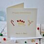 Personalised Sledge Gold Foil Christmas Card, thumbnail 3 of 3