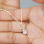 Sterling Silver Moonstone Drop Necklace, thumbnail 3 of 7