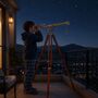 60 Inch Handcrafted Bronze Telescope With Tripod Stand, thumbnail 7 of 7