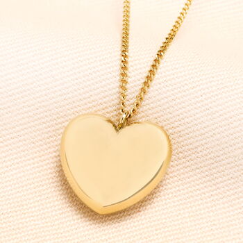 Stainless Steel Heart Pendant Long Chain Necklace, 3 of 7